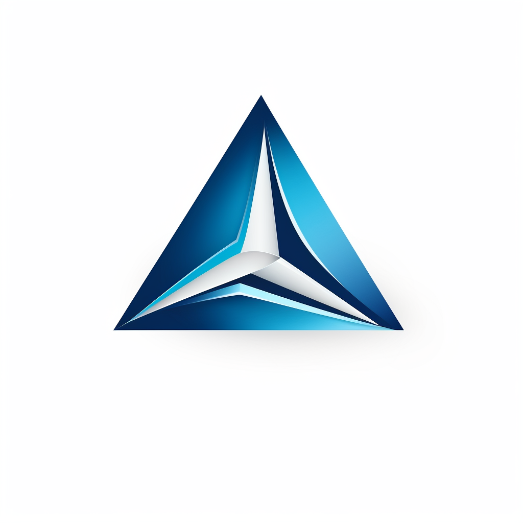 Logo of blue triangular shooting star