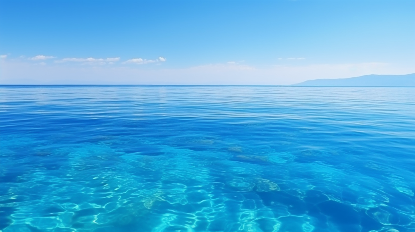 Blue and White Calm Sea