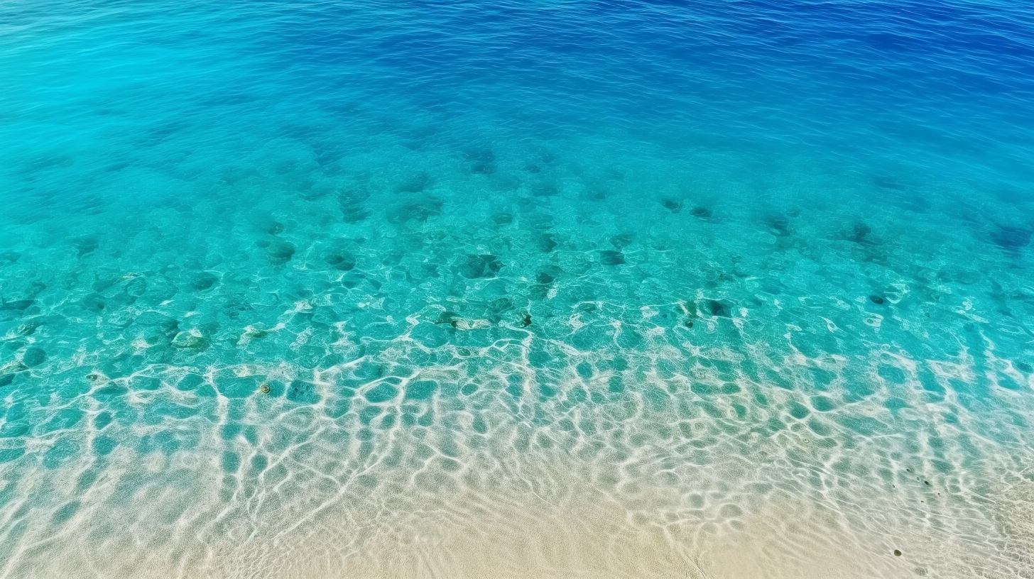 Soothing Blue and White Calm Sea