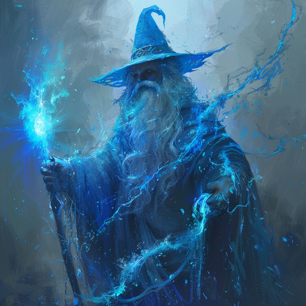 blue wizard character fantasy image