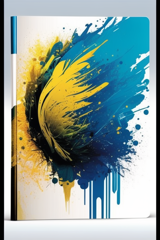 Vibrant blue and yellow abstract splash book cover