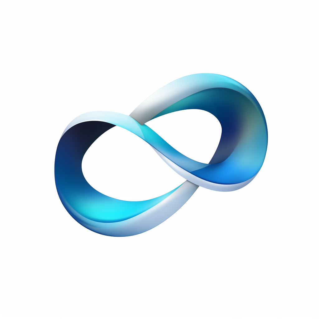 Blue twist Mobius Strip logo