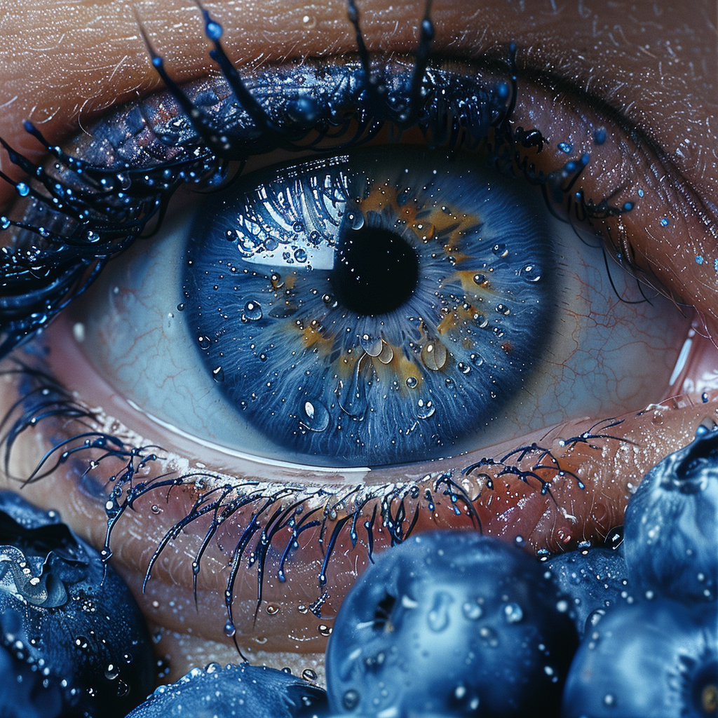 Blueberry eyes AI prompt photo