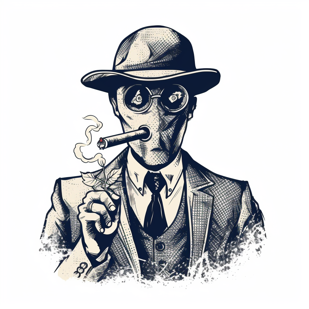 Blueberry gangster vector illustration