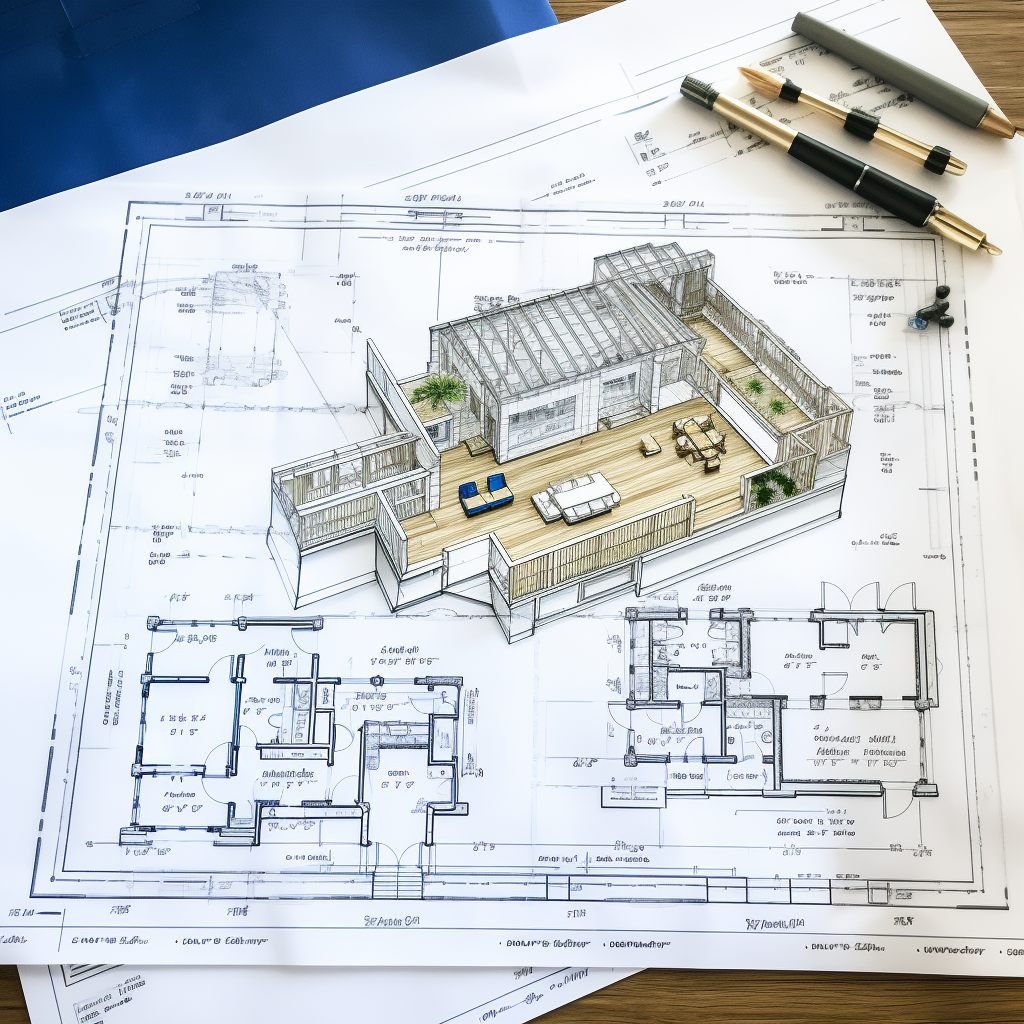 Blueprint architect house plan