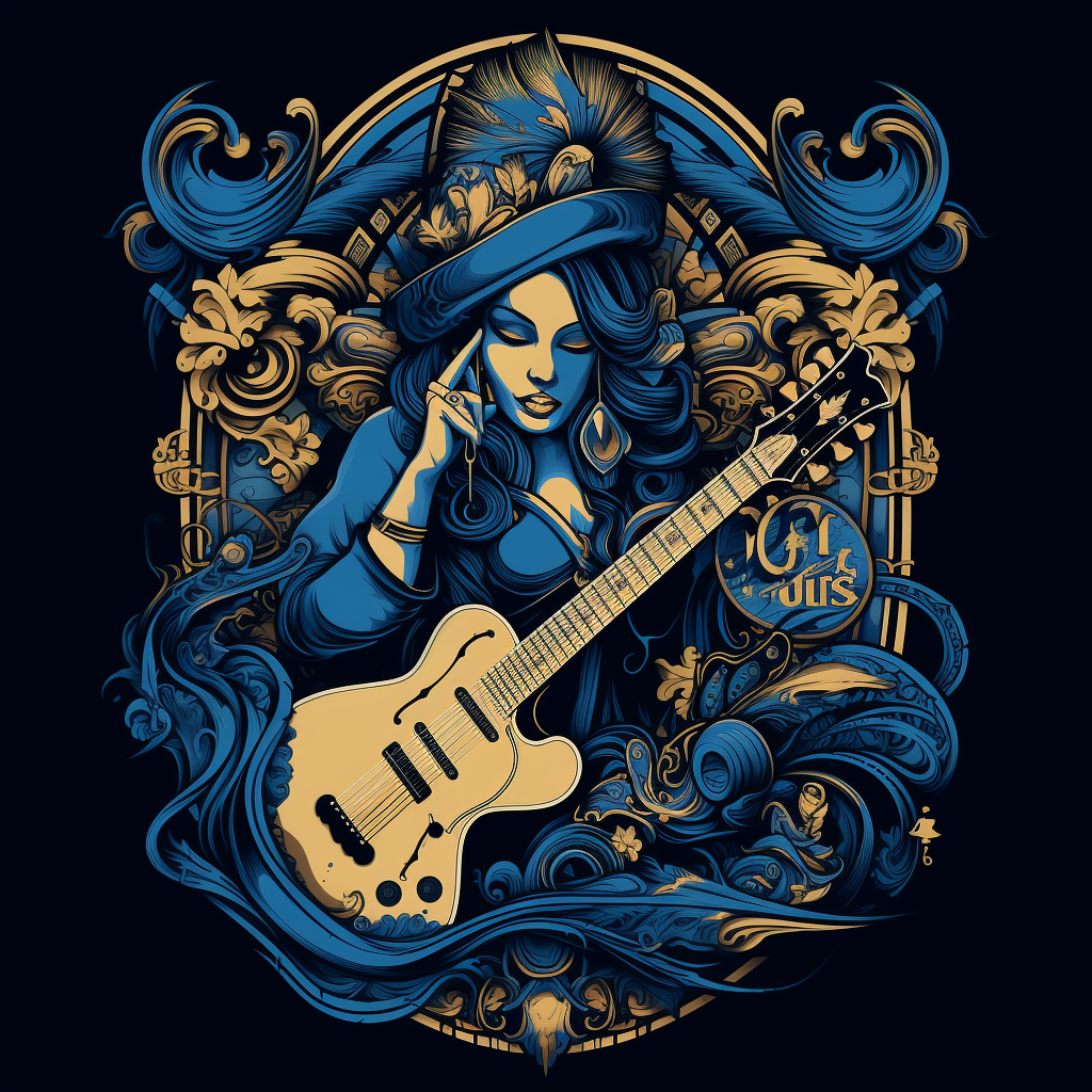 Stylish blues graphic t-shirt