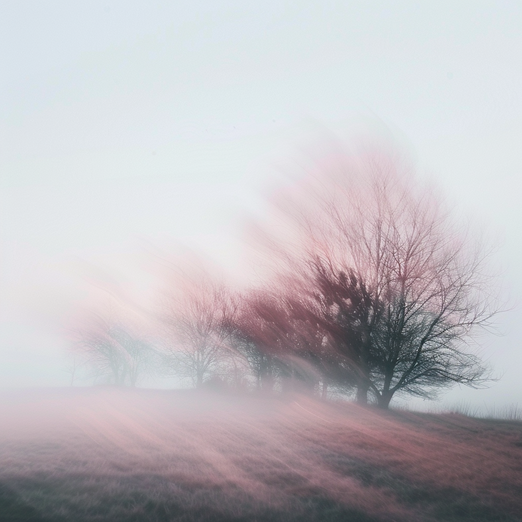 Blurred Motion White Pink Fog