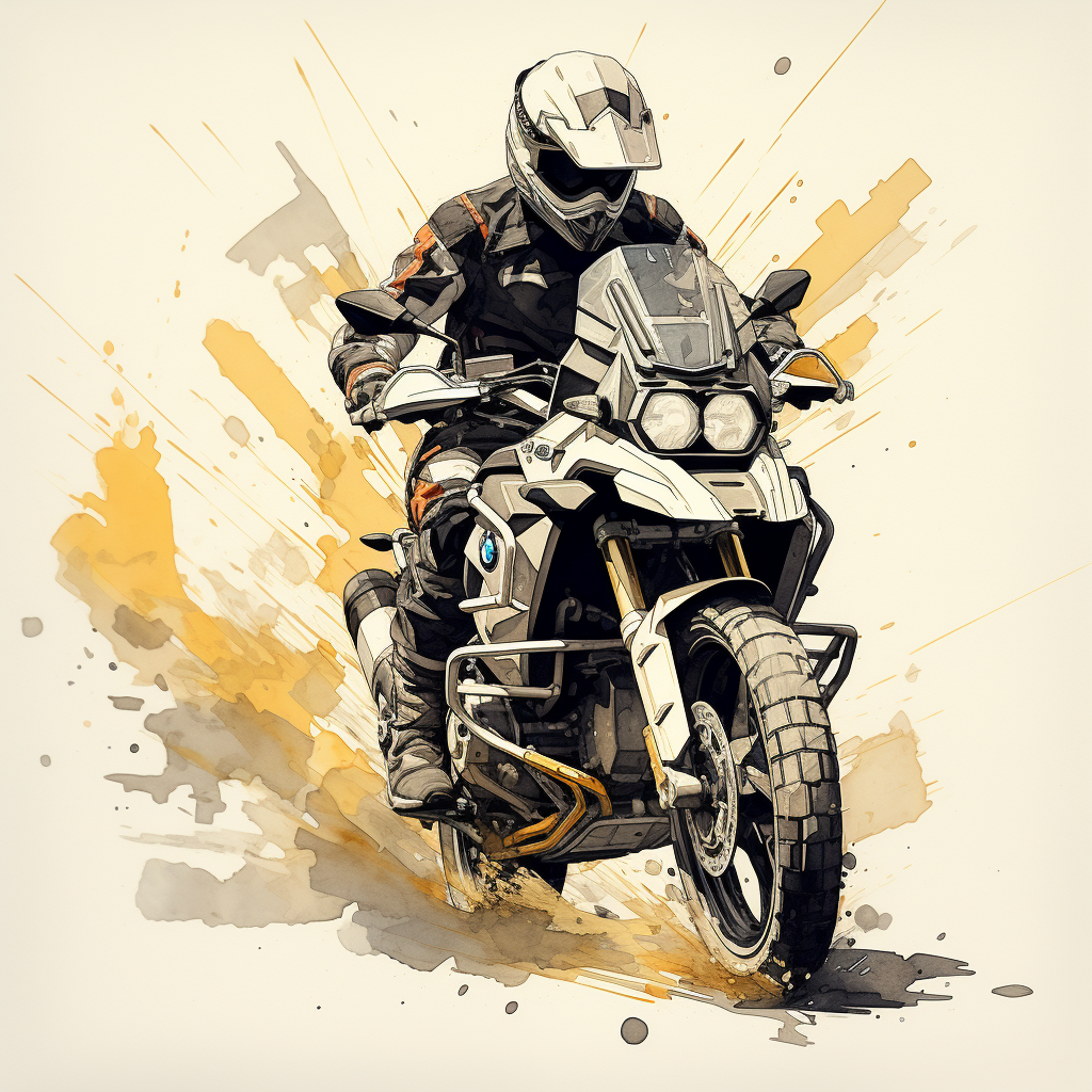 Minimalist line art 1200 GS Adventure racing