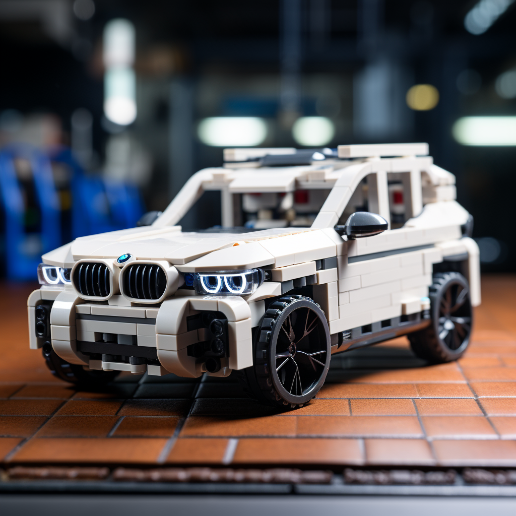 BMW iX3 Lego Set with Box Render