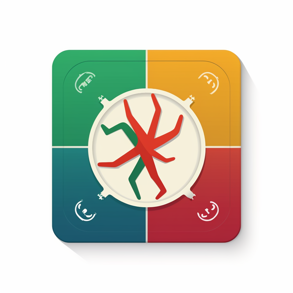 Board game icon with a cartwheel