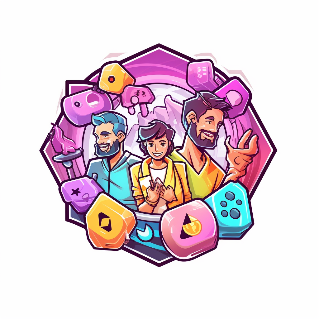 Boardgame players sticker design