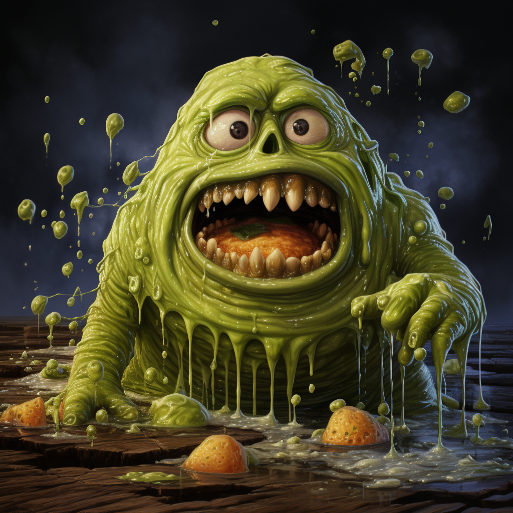 Bob eating all the ooze  ?