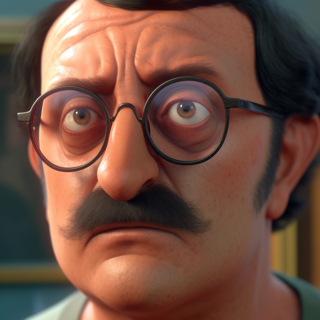 Photorealistic portrait of Bob Belcher