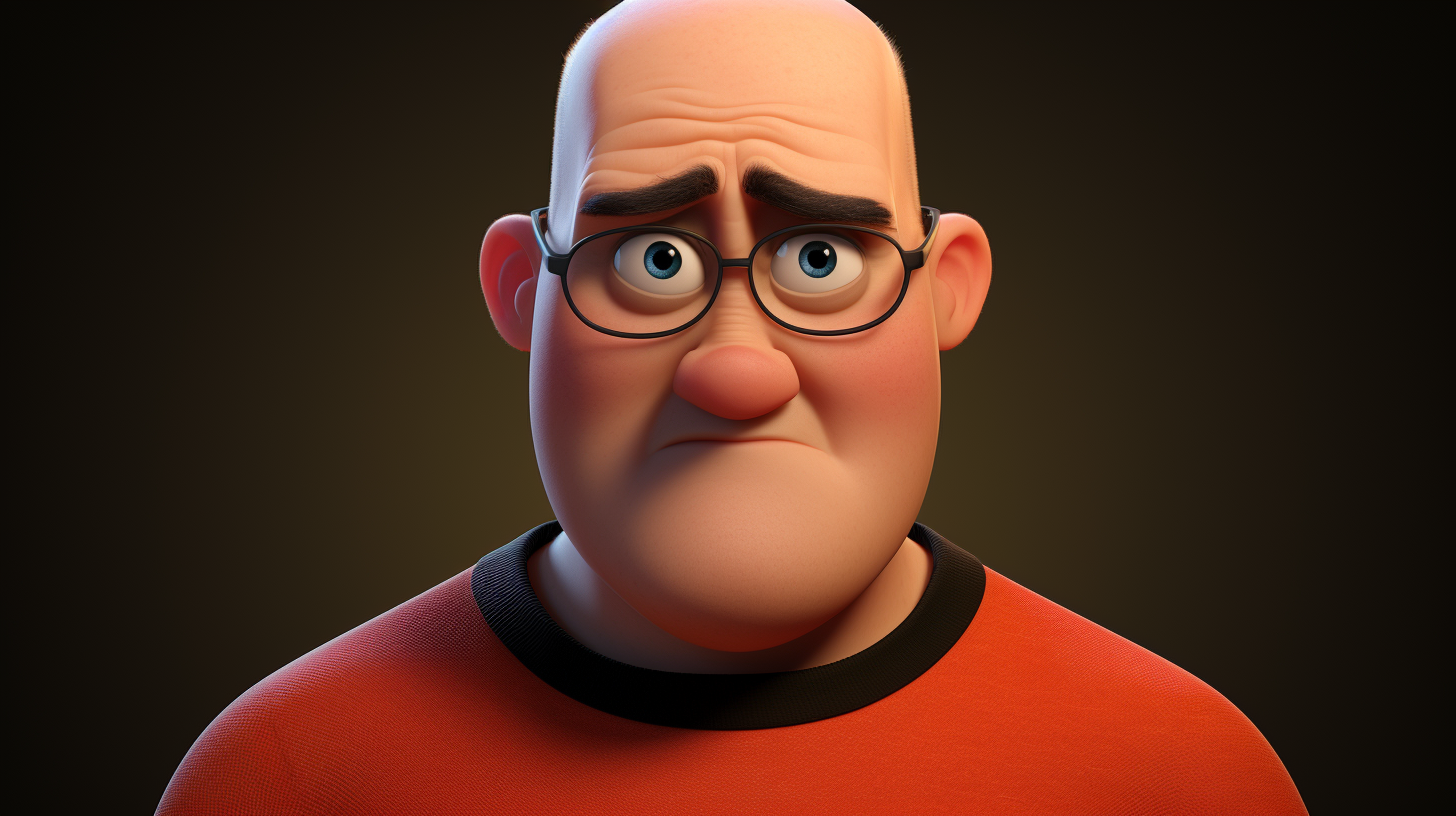 Super realistic face of Bob Parr