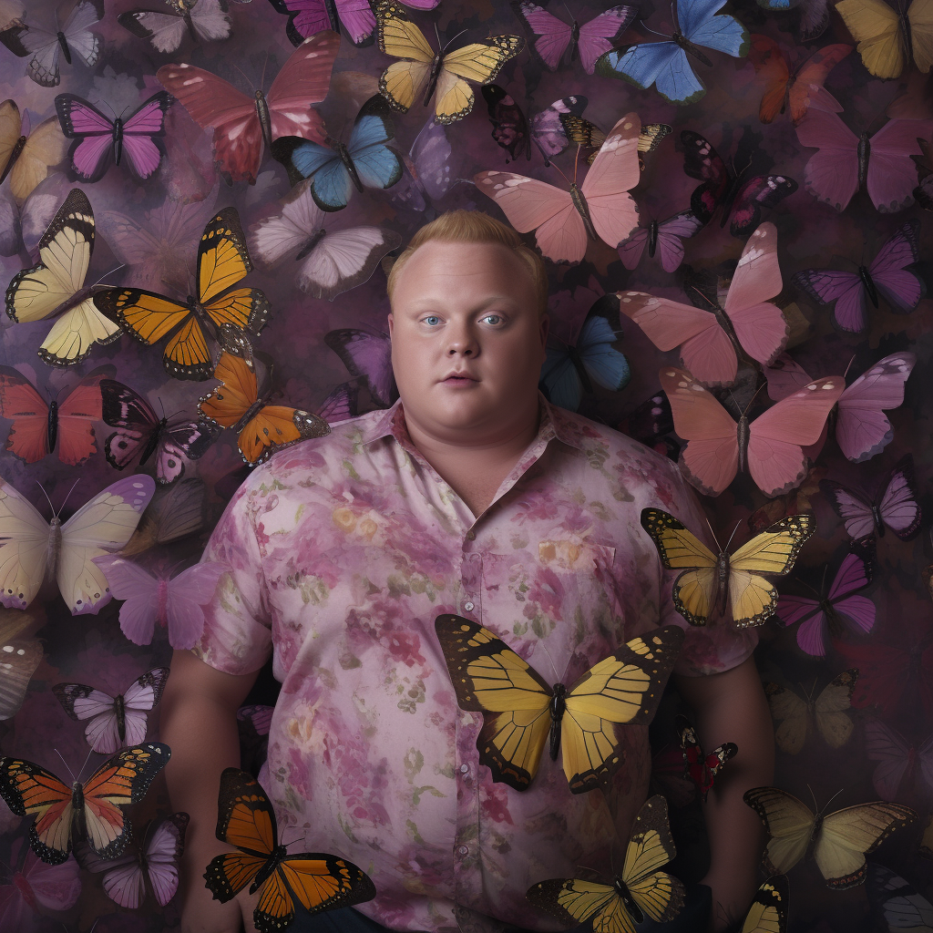 Bobby Hill transformed into a butterfly