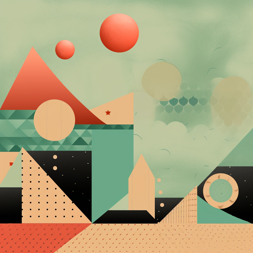 Geometric background inspired by Bobo Choses and Wolfnoodle