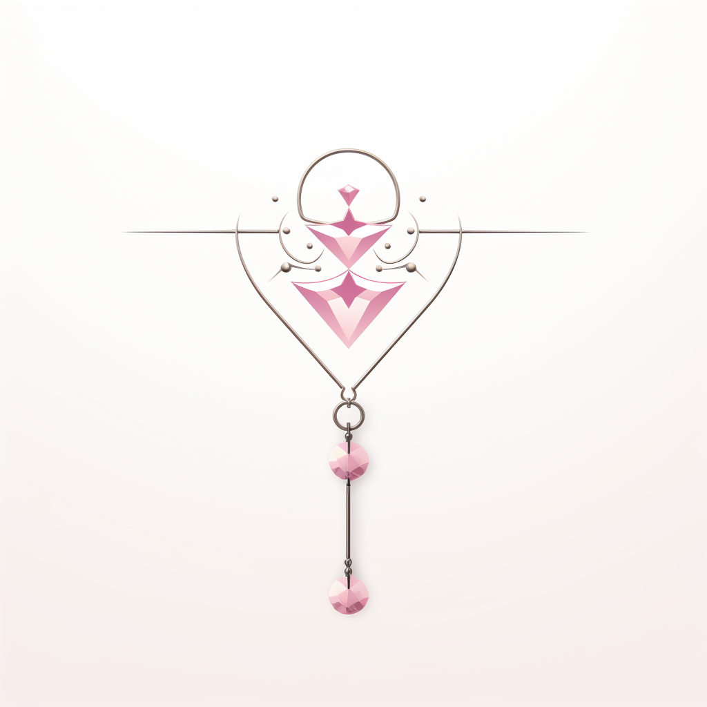 Feminine bodypiercing geometric logo