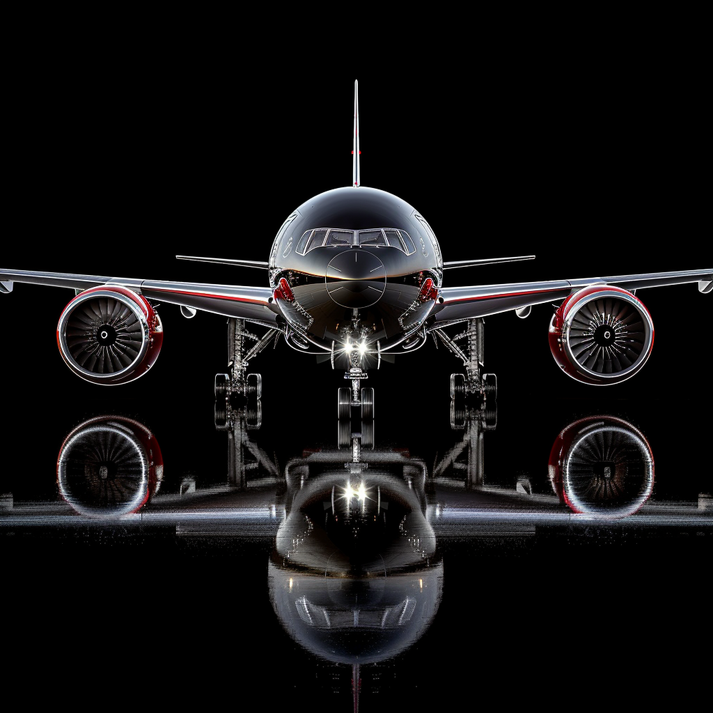 Boeing 777 Front View Plane