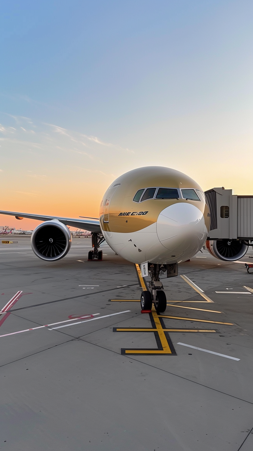 Boeing 777X Emirates Gold Ingot Livery