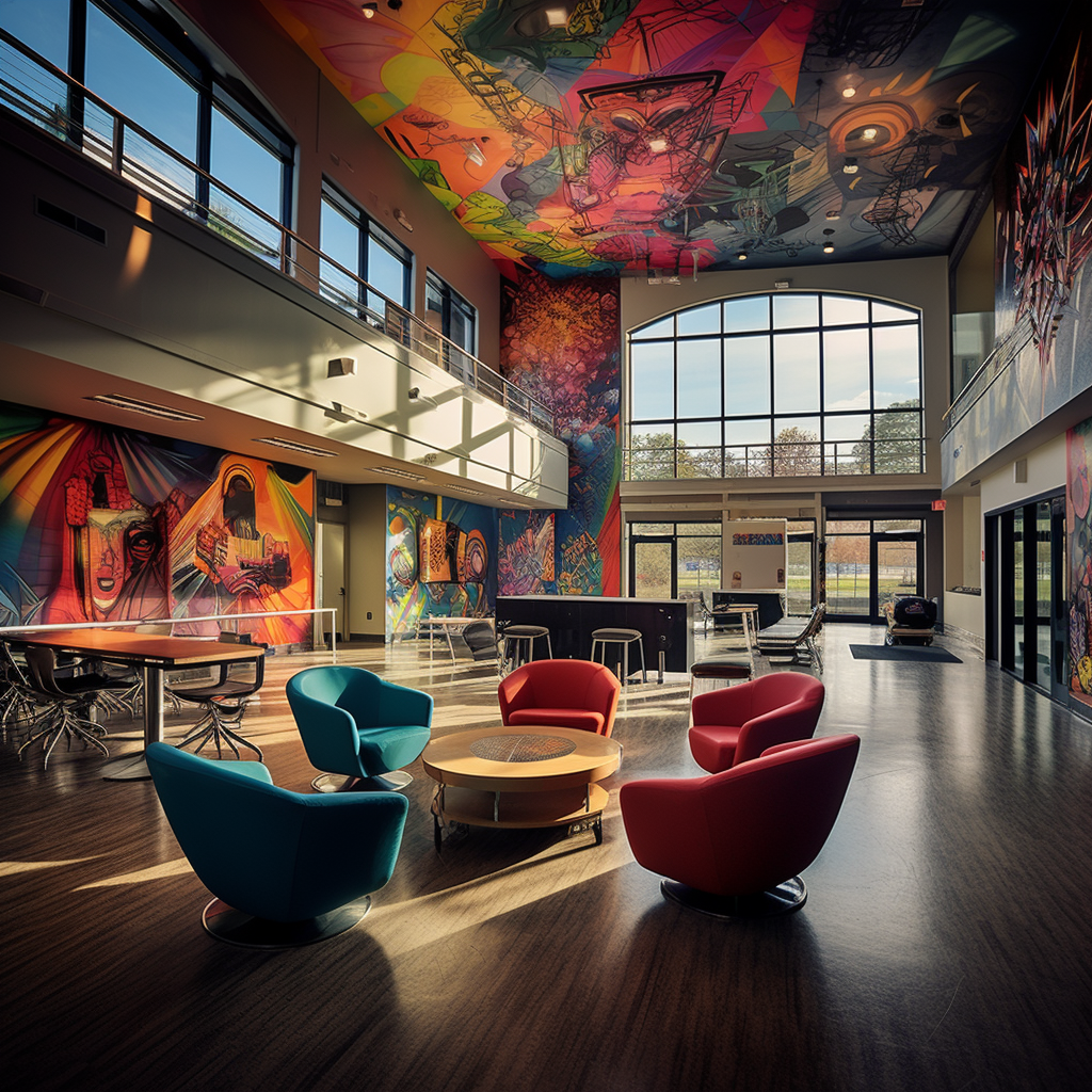 Modern Bohemian Youth Center Interior