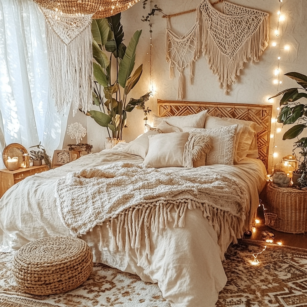 Cozy Boho Bedroom Decor Photo