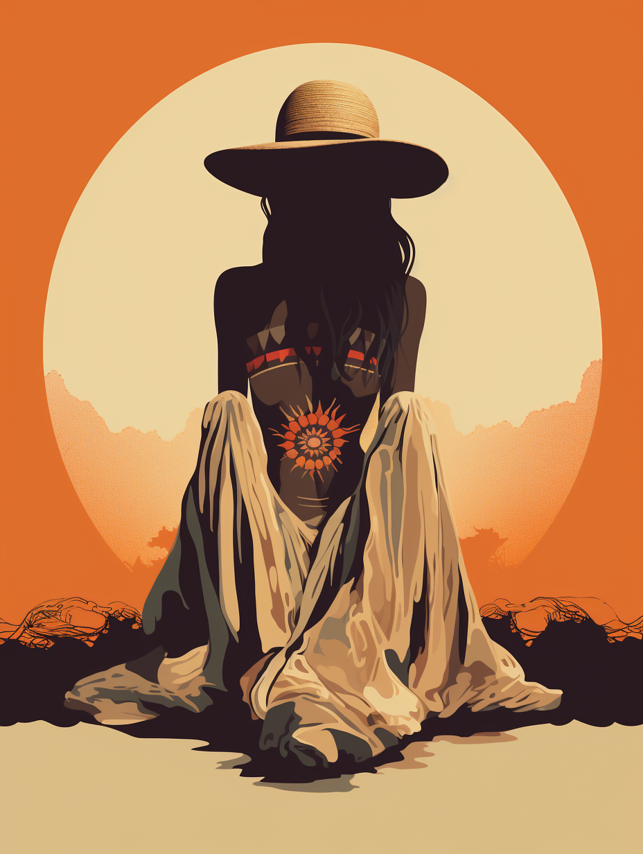 Boho minimal art graphic design illustration