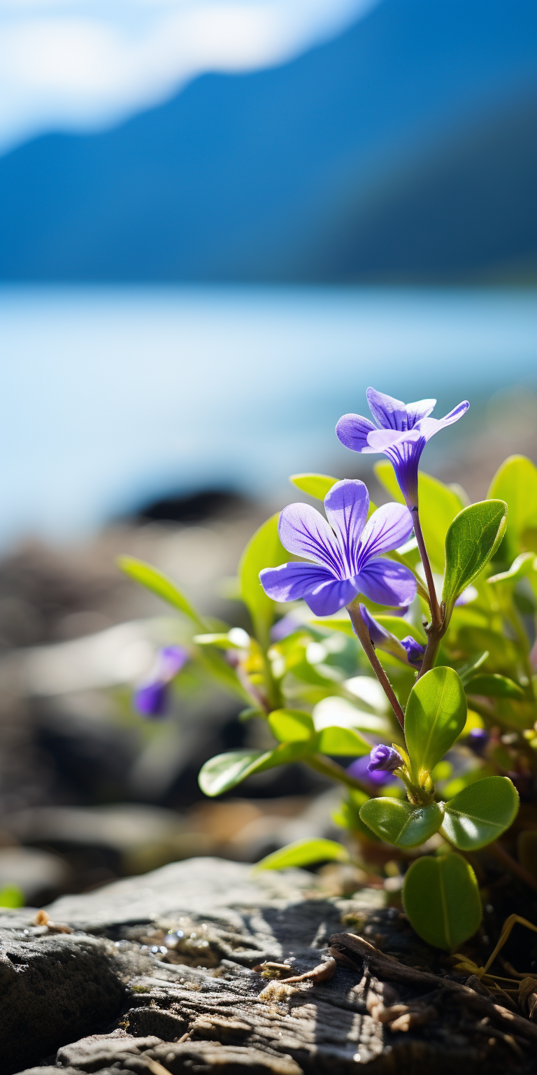 Tranquil Hawaiian Scaevola Sericea Wood with Bokeh Effect