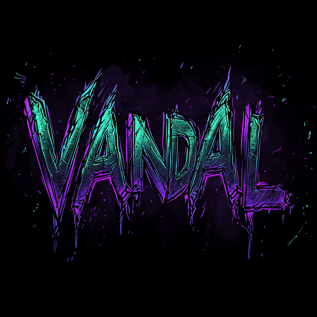 Bold Cyberpunk Vandal Twitch Emote