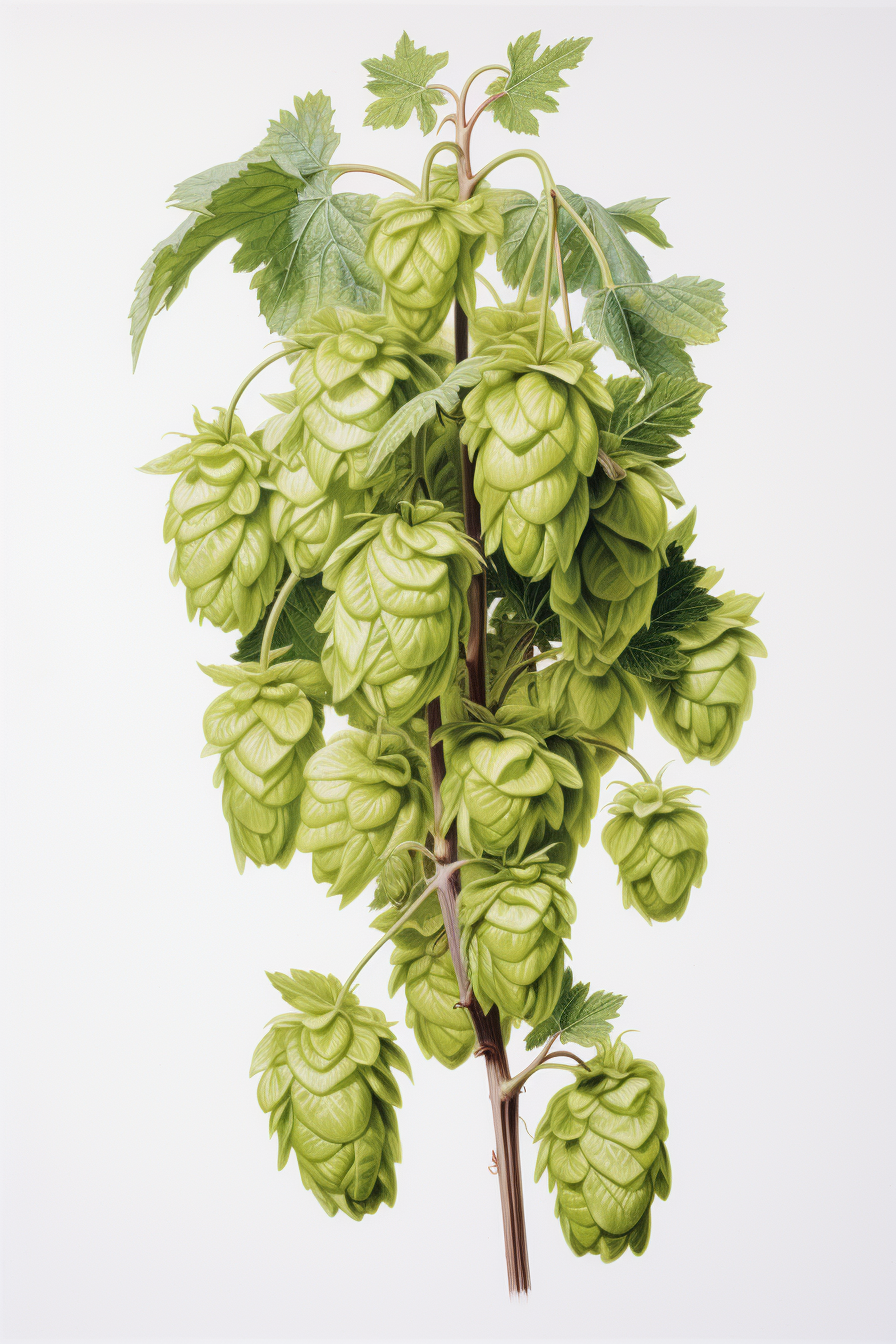 Vibrant hops on bold background