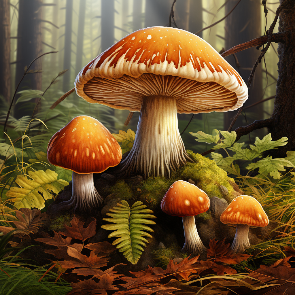 Realistic Boletus Edulis Mushroom Photo