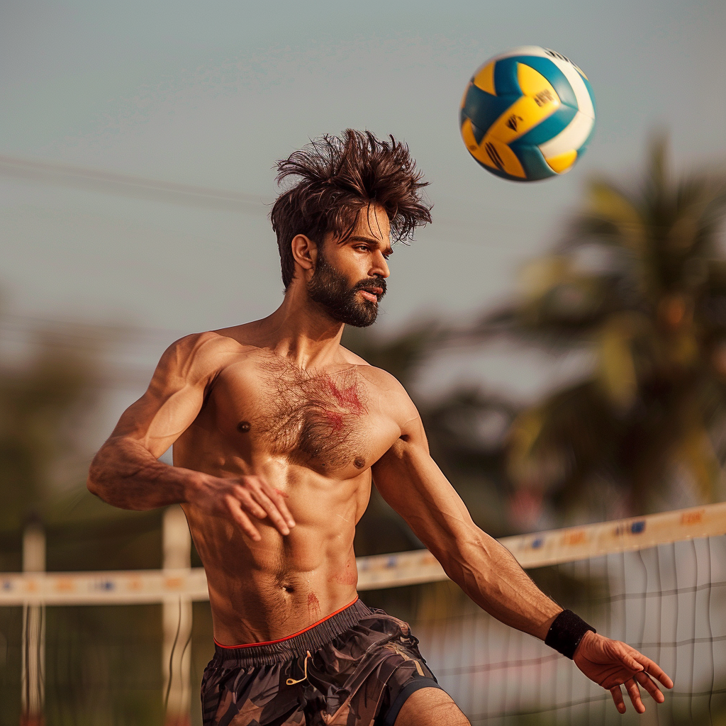 Shahid Kapoor playing volleyball