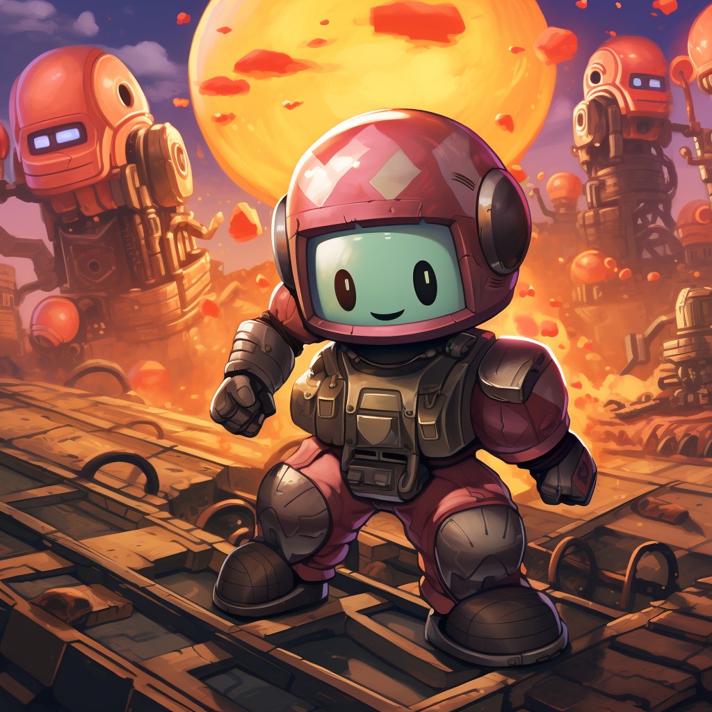 Bomberman piloting a large tank in action