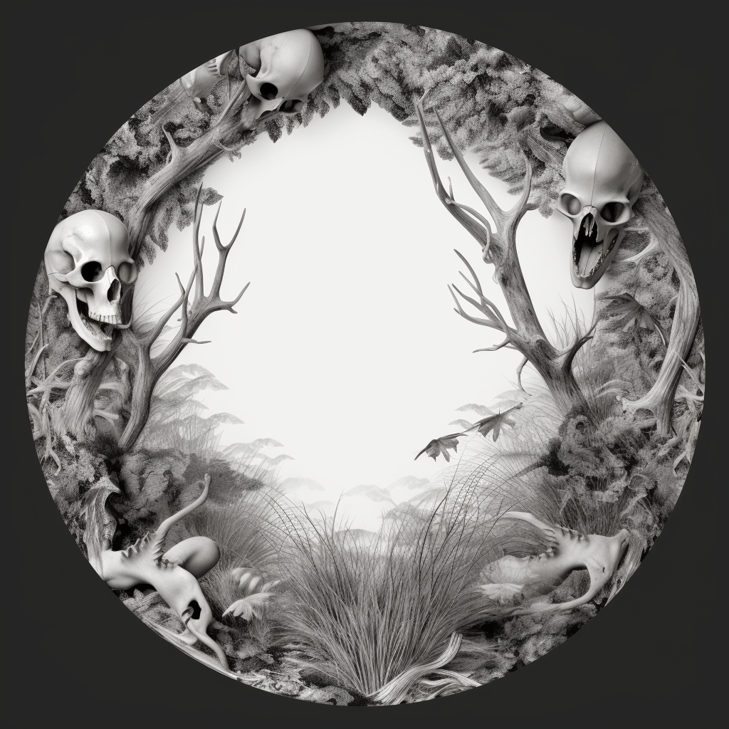 Circular border made of bones