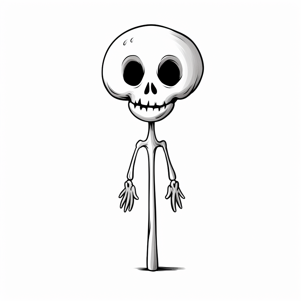 Cute bone cartoon illustration