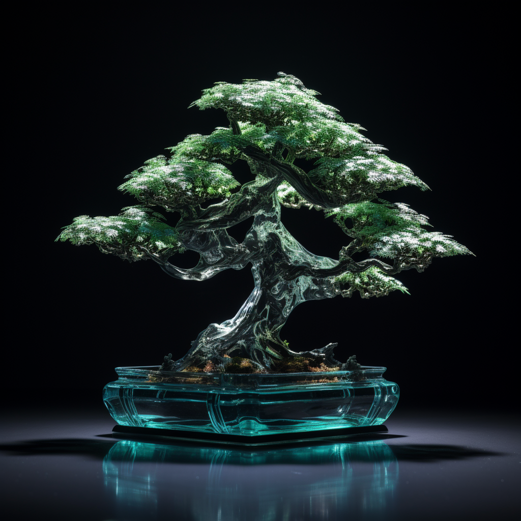 Translucent Glass Bonsai Tree