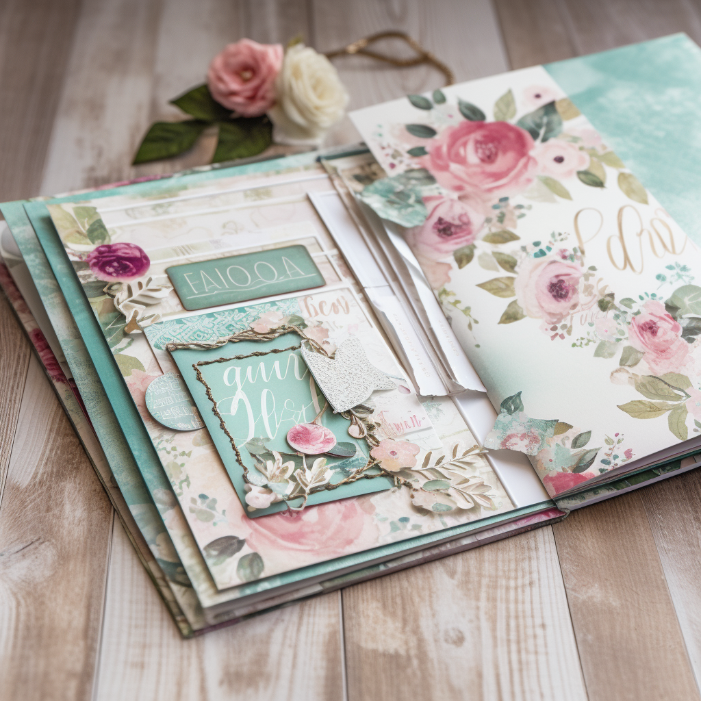 Book layout with Hallmark-inspired love theme