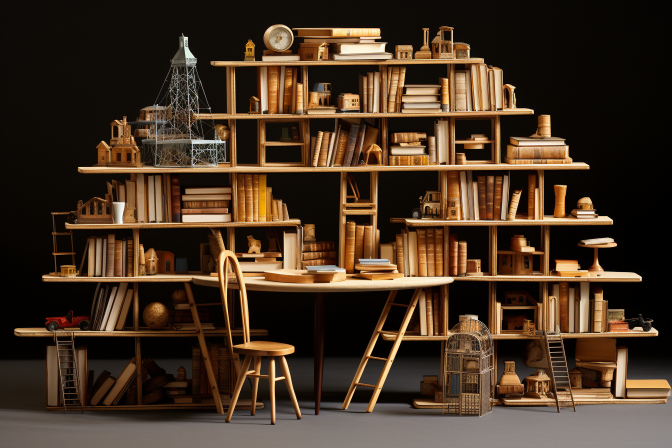 Modern bookshelf and table designs