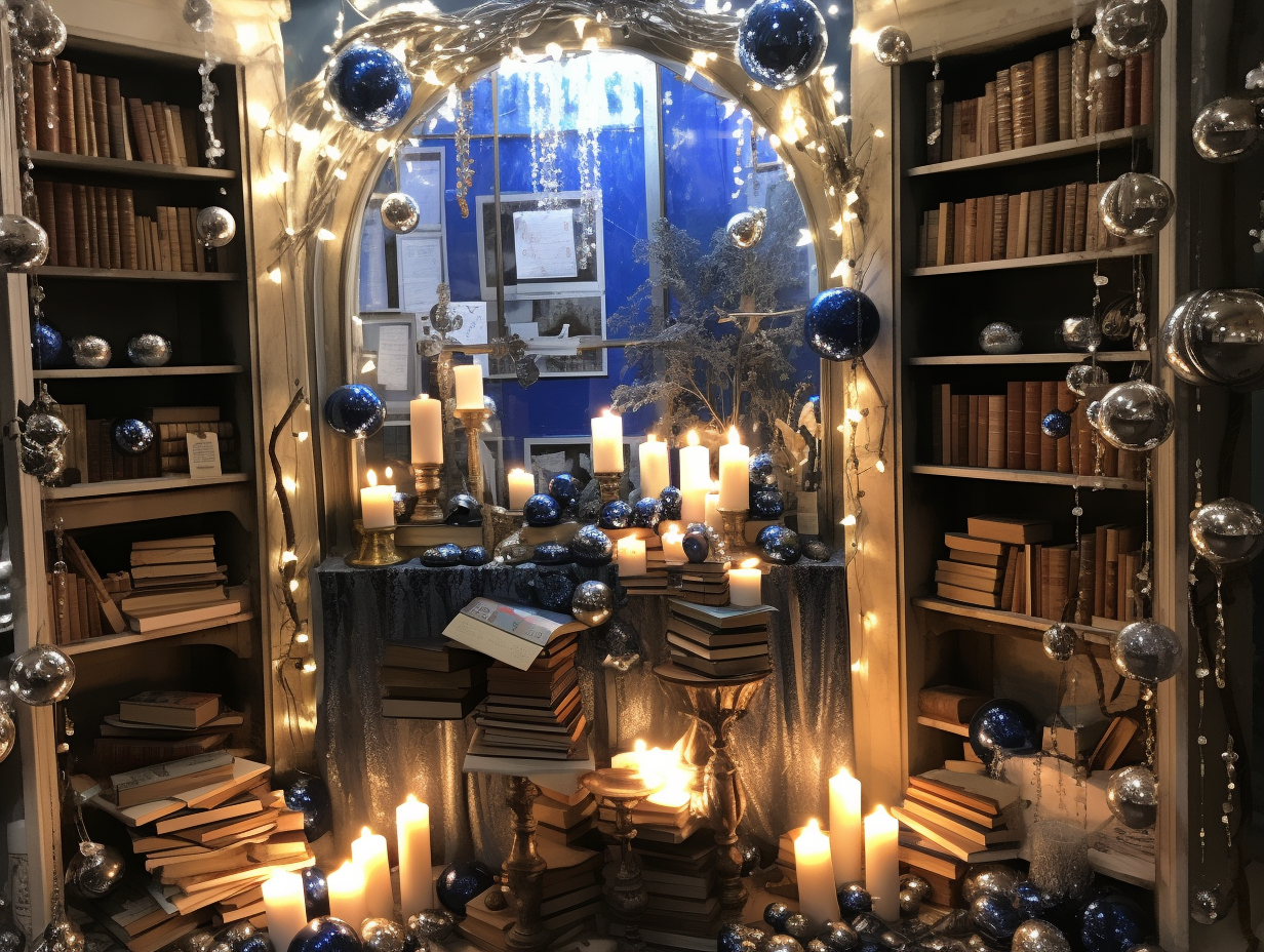Hannukah Decor in Blue and Silver  ?