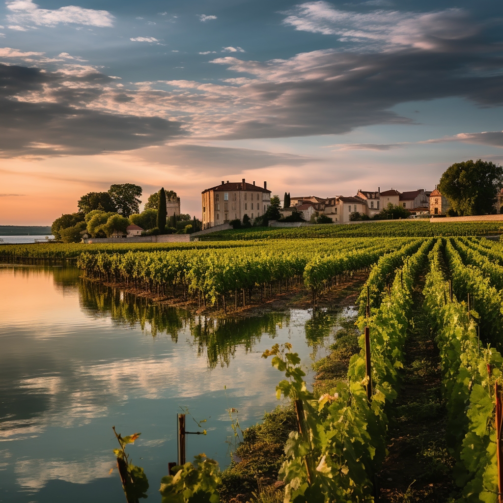 Beautiful vineyards in Bordeaux