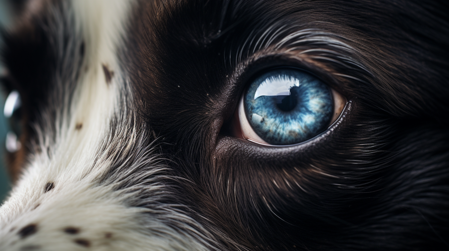 Detailed Border Collie Eye in Cinematic Mode