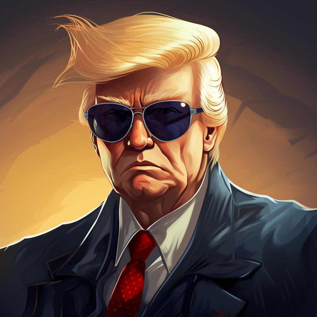 Bored Vampire Donald Trump in detective attire