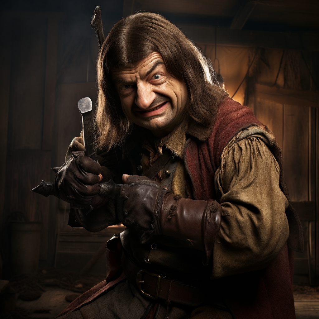 Boromir in Lord of the Rings played by Mr. Bean