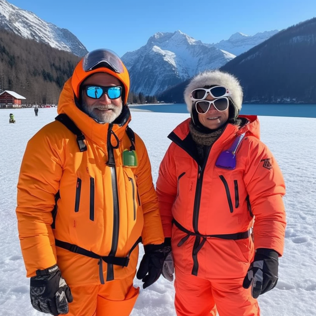 Couple enjoying winter at Bosco Alpine Ski Resort