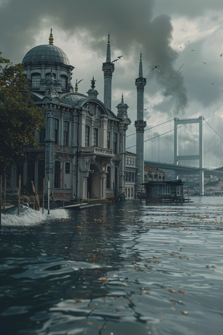 Bosphorus Drought Cinematic Scene Water Scarcity