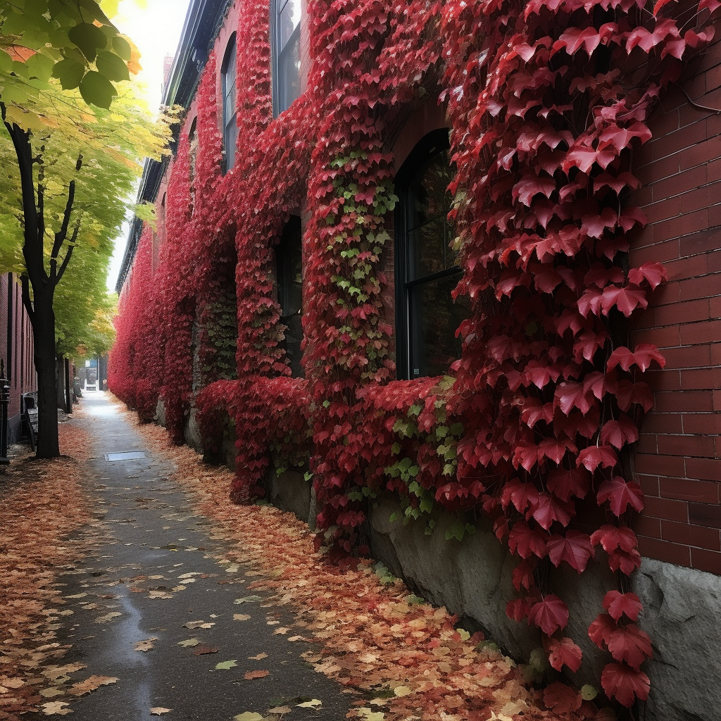 Flowy trail of Boston Ivy