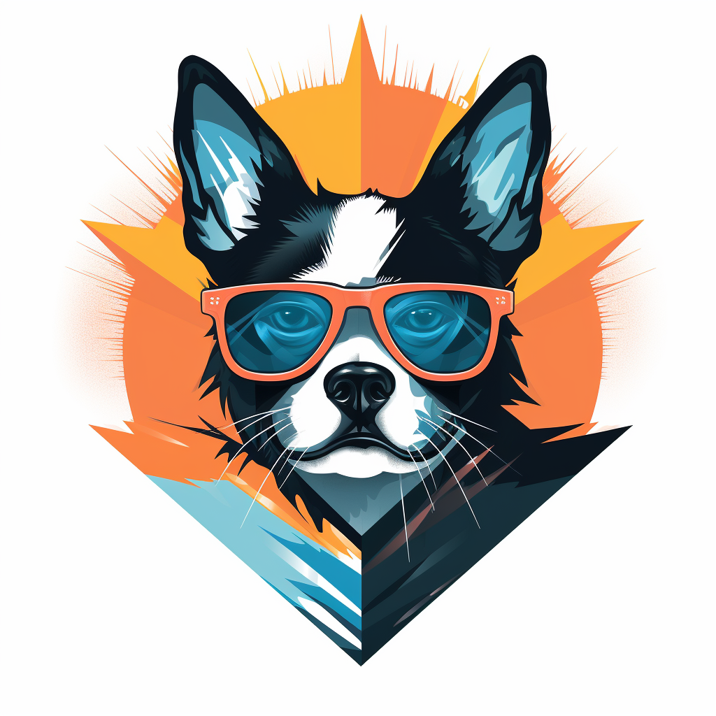 Tripping Boston Terrier Logo