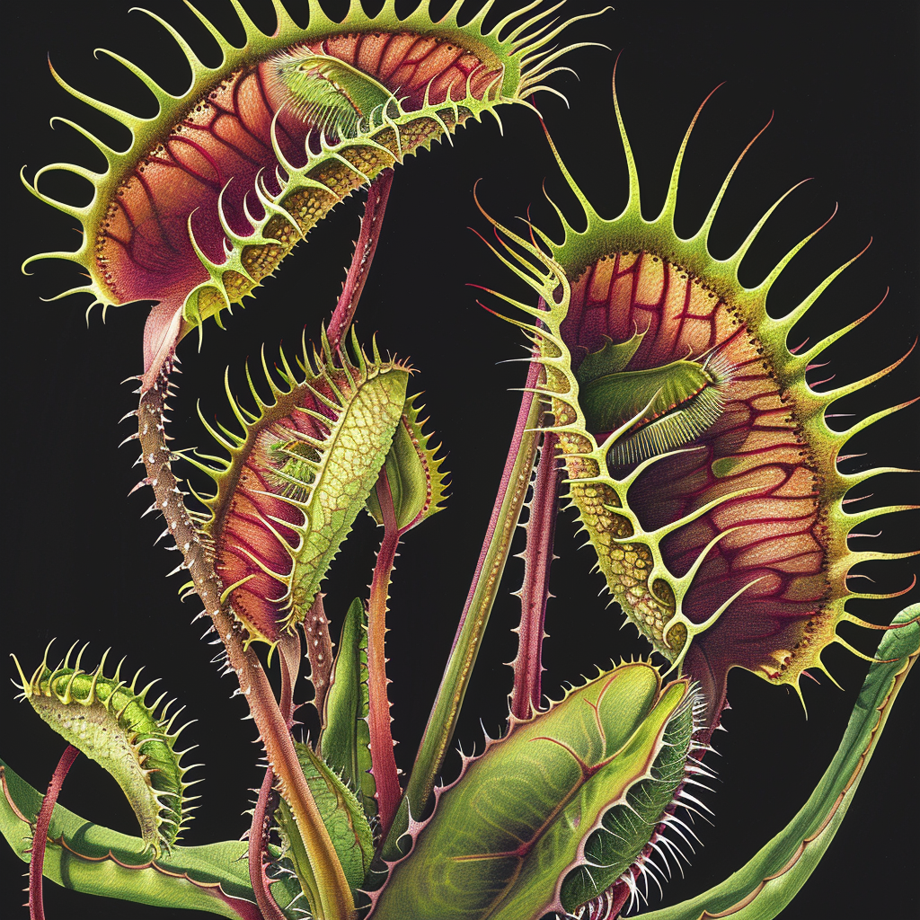 Venus Fly Trap Botanical Illustration