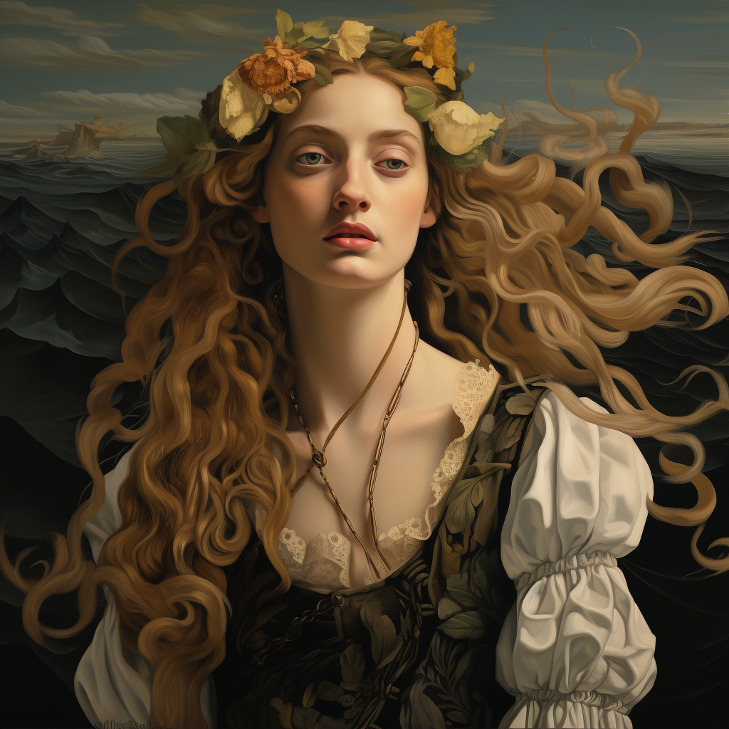 Digital artwork by Botticelli in the metaverse