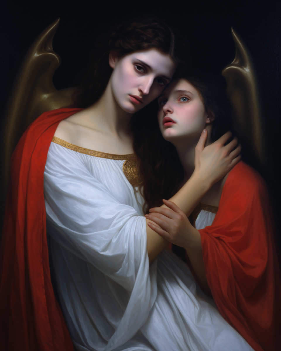 Detailed Faces and Hands in Bouguereau's Hypermnestra Weeps painting