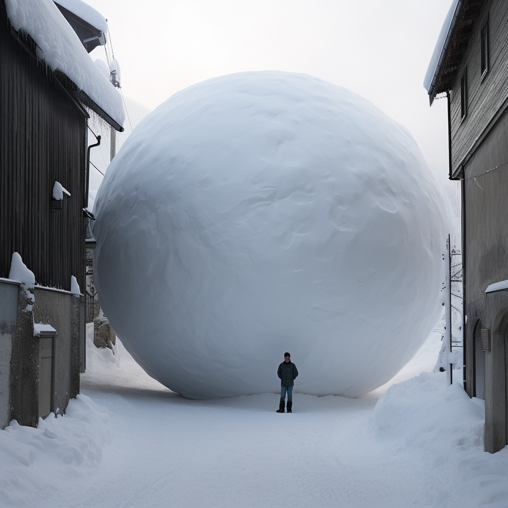 Giant snow globe